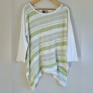 Habitat striped linen cotton knitted top